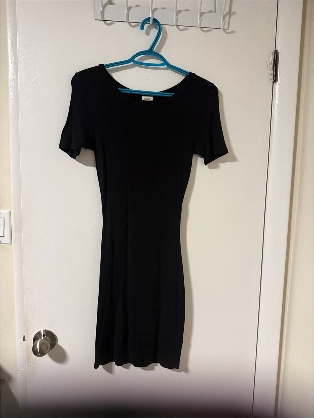 Garage Black Mini Dress with Short Sleeves
